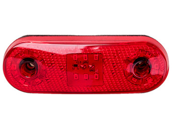 Повторитель габарита, овальный, 18 LED, 12/24V, красный