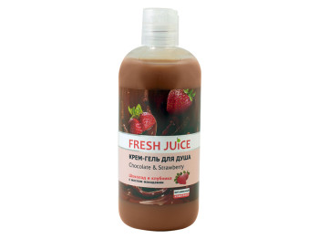 Крем-гель для душа "Fresh Juice" Chocolate & Strawberry 400 мл.