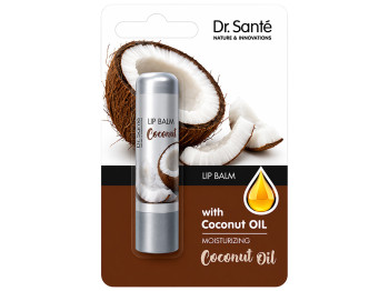 Бальзам для губ Dr. Sante Coconut Oil, пом'якшення та зволоження, з кокосовим маслом, 3,6г