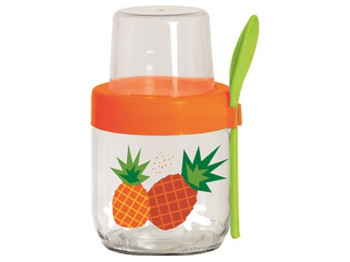 Банка Herevin Yoghurt Mix, с ложкой и контейнером, 425мл, 8699038093645