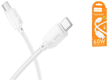 Кабель USB Hoco X113 Type-C to Type-C 60W Колір Бiлий