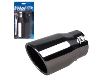 Насадка на глушитель VITOL НГ-0118 BK, вход D76мм, длина 152мм, выход D89мм