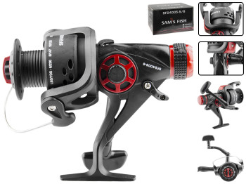 Катушка Sams Fish фрикцион задний и передний, с бейтраннером 3bb 6000 графитовая шпуля