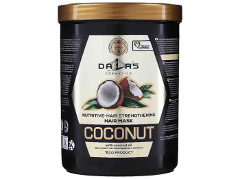 Маска зміцнююча Dalas Coconut для блиску волосся з натуральною кокосовою олією 1л