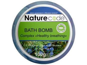 Бомба для ванн Nature Code Healthy Breathing зеленая 100г