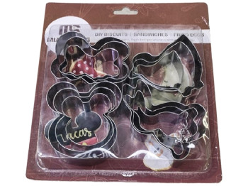 Формочки фигурные для печенья Cartoons, 16,5х24см (цена за набор 12шт)