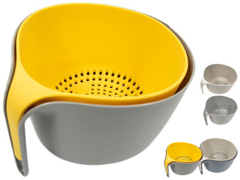 Дуршлаг 26,5х22,3х15см и чаша 26,8х23,8х16см для смешивания 2в1 Maestro