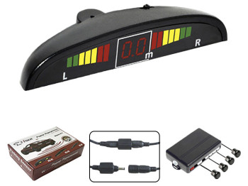 Парктроник TIGER PS-41 (LED, 4 датчика D18мм, коннектор) серебряный