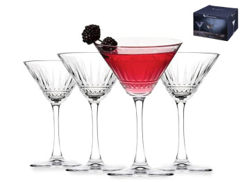 Набір келихів для мартіні Pasabahce Elysia, скло, 220мл, колір прозорий (ціна за 4шт)