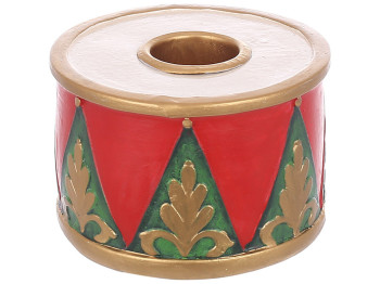 Декоративный подсвечник в стиле Ретро - Барабан, 7x7x5см