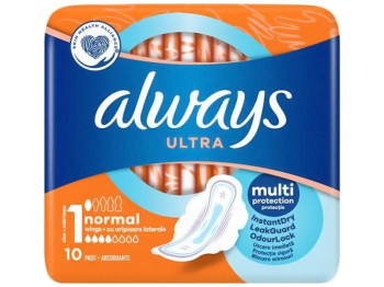Прокладки ультратонкі Always Ultra Normal, ароматизовані, 4краплі, 10шт