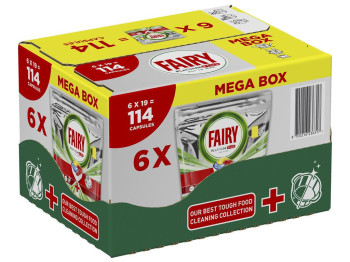 Набір капсул для посудомийних машин Fairy Platinum Plus Лимон, 114шт