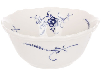 Салатник фарфоровый Azure Blossom, синий цветочный рисунок, 400 мл