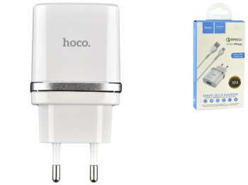 Мережевий Зарядний Пристрій Hoco C12Q QC 3.0 18W Micro Бiлий