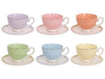 Набір порцеляновий кавовий Pastel Symphony, (ціна за набір 12 предметів)