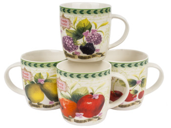 Чашка фарфоровая "Beauty garden" 12х9х9см 325мл расцветки ассорти