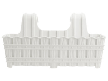 Горщик для квітів Violet House 1061 Bamboo White на перила, 50см, 8690070512996