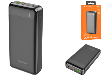Універсальна Мобільна Батарея Borofone BJ19A PD20W+QC3.0 20000 mAh, Чорний