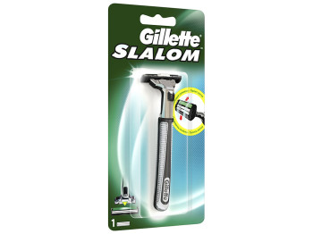 Станок с 1 сменным картриджем GILLETTE SLALOM 2 лезвия 1шт