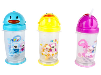 Бутылка-поилка детская 400мл (расцветки ассорти)