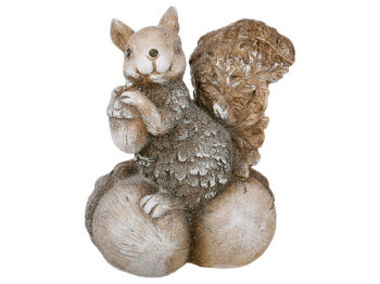 Фигура декоративная Белочка на орешках, керамика, 29,5×19×35,5см, цвет коричневый