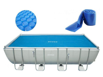 Тент-покрывало теплосберегающее Intex 28029, с ячейками воздуха, 476×234см, для бассейна 488×244см