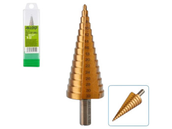 Сверло ступенчатое по металлу Alloid hss, 4–32 мм