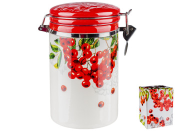 Ємність для сипучих продуктів "Калина червона" 10х10х17см 1,2л
