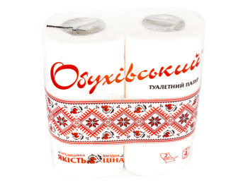 Бумага туалетная "Обуховский" двухслойная (цена за упаковку 4 рулона)
