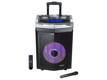 Портативная акустическая система Akai, DJ-6112BT