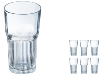 Набір склянок для пива Arcoroc Starline, високі, 650мл (ціна за набір 6шт) 088331404553