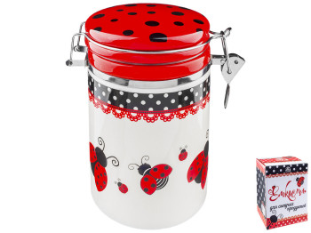 Емкость для сыпучих продуктов Божья коровка 14,3х10,4х16,2см 750мл