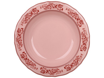 Тарелка суповая Heritage Toile Collection фарфоровая винтажная розовая 400 мл