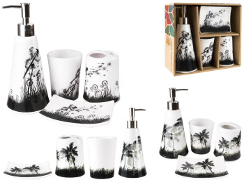 Набор аксессуаров для ванной комнаты керамический Dandelion (цена за набор 4 предмета)