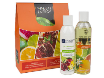 Набор подарочный "Fresh energy" (Гель для душа 250мл+Крем для рук 200мл)