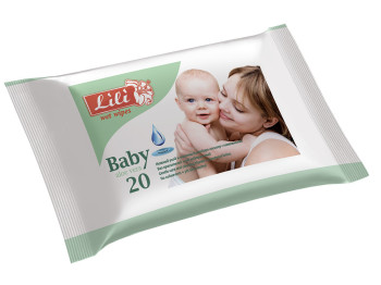 Влажные салфетки детские "Lili" "С экстрактом Алоэ Вера" BigSize 20 шт