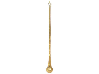 Ёлочное украшение Сосулька 25см, цвет - античное золото