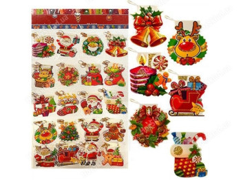 Открытка-малышка Новогодние (цена за набор 160шт)