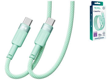 Кабель USB Ridea RC-CP43 ColorPro Type-C to Type-C 60W 1,2м Цвет Зеленый