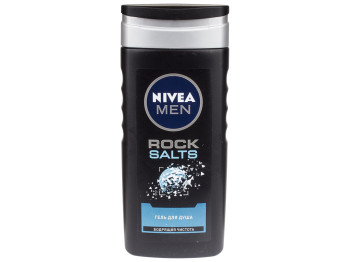 Гель для душу Nivea men "Rock salts" для чоловіків, чистота, що бадьорить 250мл