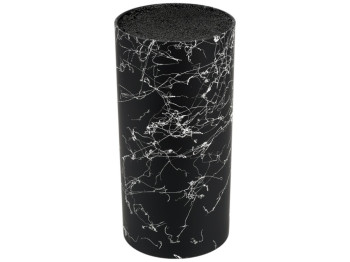 Подставка для ножей Marble, универсальная, пластик, 22×11см, цвет черный
