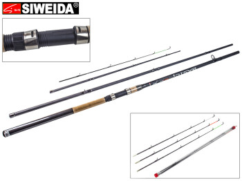Спінінг штекерний Siweida "Basic feeder" фідер композит, 12 кілець, 4-секційний 3,6м 150г