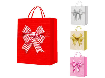 Пакет подарочный бумажный L Bow, 30х41х11см