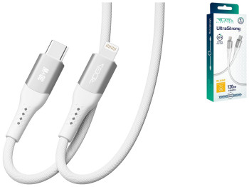 Кабель USB Ridea RC-US42 UltraStrong Type-C to Lightning 30W 1,2м Цвет Белый