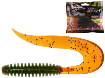 Приманка силиконовая твистер съедобная Select Freek 4,5" col.085 85мм (цена за упаковку 5шт)