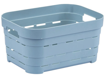 Кошик Idea Home Pyramid, прямокутний, пластик, 3,8л, 24×17,5×12см, колір блакитний