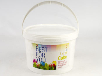 Стиральный порошок бесфосфатный "Best for You Color" для цветных тканей 3кг (ведро) Чехия