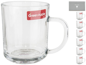 Набор кружек Deli Green Apple "Юкон" 240мл (цена за набор 6шт)