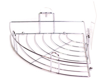 Полка угловая хромированная Besser с креплением Smart Sticker 20х20х6см