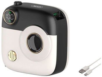 Power Bank XO PR223 Magnetic 15W mini camera digital display 10000mAh Цвет Черный+белий